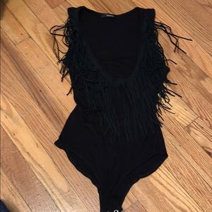 Fringe bodysuit